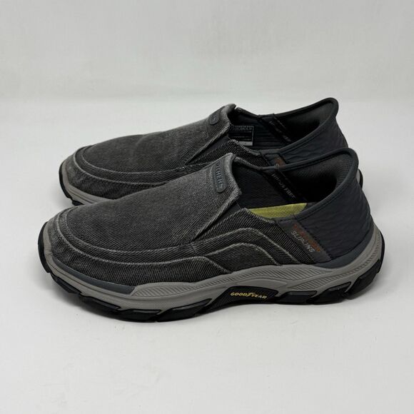 Skechers Respected Holmgren Shoes Mens 8.5 Extra Wide Gray Easy On Slip Ins main image 12